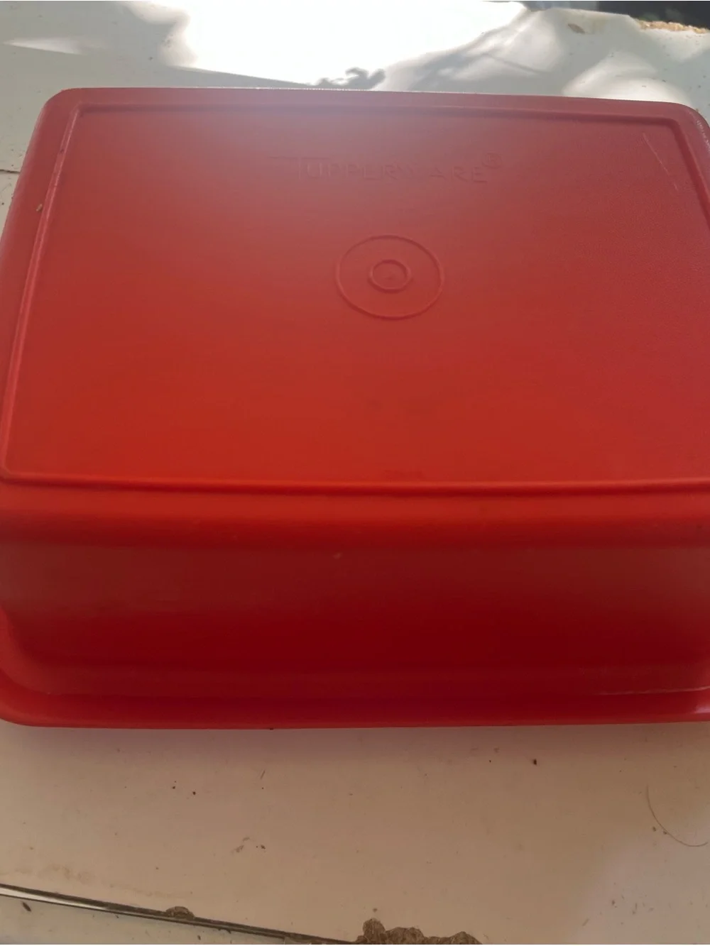 Tupperware Red Rectangular Storage Container